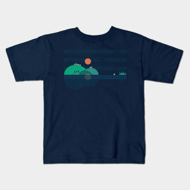 Island Folk Kids T-Shirt by Thepapercrane